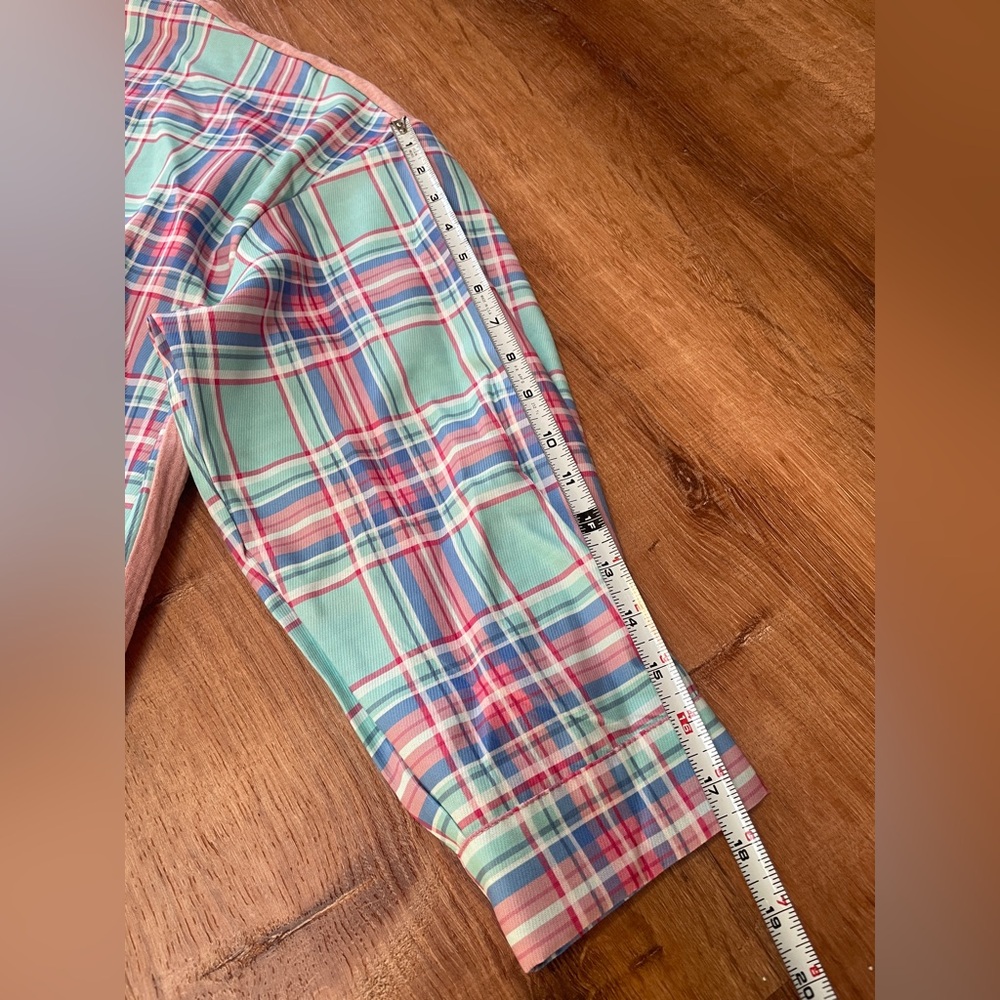 Plaid Patchwork Button Down Blouse Size Medium Pi… - image 9